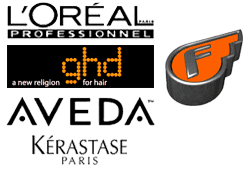 L'Oreal Professional, Kerastase, GHD, Fudge and Aveda hair products